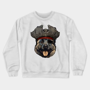 Funny Pirate Norwegian Elkhound Dog Crewneck Sweatshirt